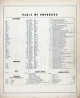Table of Contents, Berks County 1876